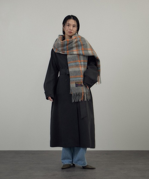 TWEED MILL（ツイードミル）の「【TWEEDMILL（ツイードミル）】Knee Rug（大判ストール）（ストール/ショール・レディース・レッド系その他/ターコイズブルー/グレー系その他/カーキ・FREE）」の6枚目の写真