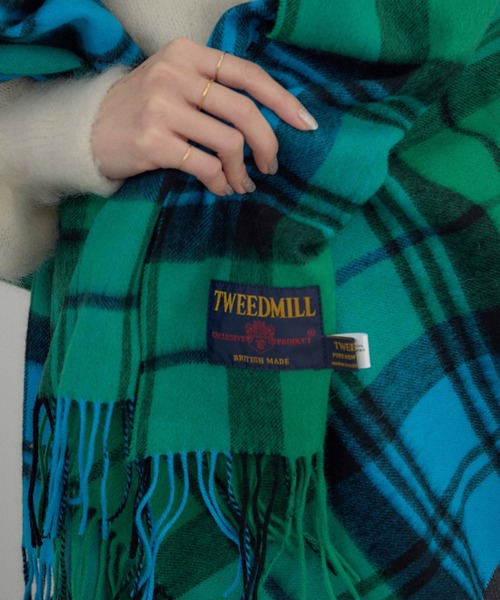 TWEED MILL（ツイードミル）の「【TWEEDMILL（ツイードミル）】Knee Rug（大判ストール）（ストール/ショール・レディース・レッド系その他/ターコイズブルー/グレー系その他/カーキ・FREE）」の9枚目の写真
