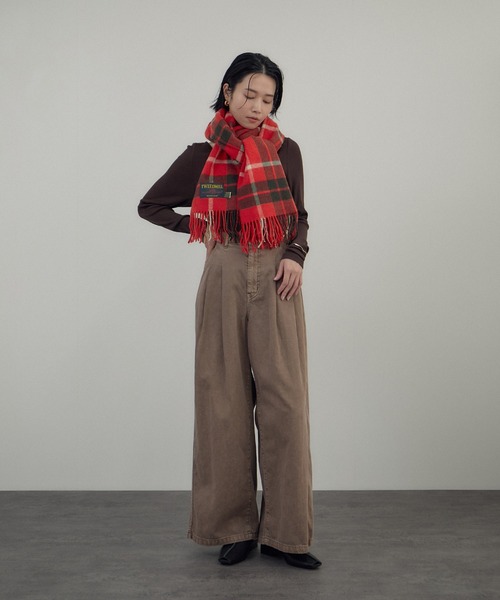 TWEED MILL（ツイードミル）の「【TWEEDMILL（ツイードミル）】Knee Rug（大判ストール）（ストール/ショール・レディース・レッド系その他/ターコイズブルー/グレー系その他/カーキ・FREE）」の12枚目の写真