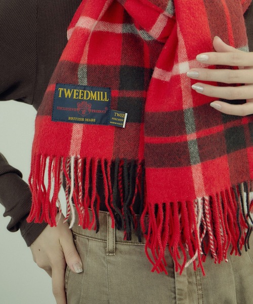 TWEED MILL（ツイードミル）の「【TWEEDMILL（ツイードミル）】Knee Rug（大判ストール）（ストール/ショール・レディース・レッド系その他/ターコイズブルー/グレー系その他/カーキ・FREE）」の13枚目の写真