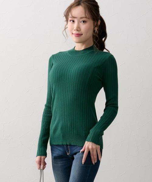 Nissen glamor(ニッセングラマー)の「【大きい胸専用】ぴったりシルエットプチハイニット(ニット/セーター・レディース・ブラック/グリーン・L/LL/3L/M)」の19枚目の写真