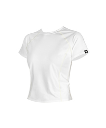 WHILE（ワイル）の「クールダイナミック機能性Tシャツウーマン(WHITE)（Tシャツ/カットソー）」
