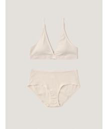 SOOPUI（スープイ）の「[SET] Triangle Modal Bra & Panties - Cream（ブラ&ショーツ・レディース）」