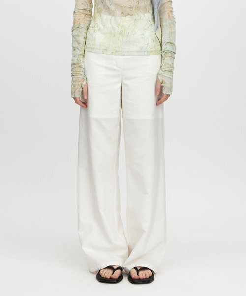 YOUTH(ユース)の「Semi Wide-Leg Pants(スラックス・レディース・その他・SMALL)」の1枚目の写真