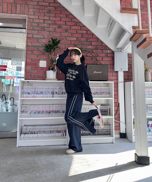 METAPHER(メタファ)の「MET スリットワイドスラックス ネイビー(スラックス・レディース・ネイビー・FREE)」の2枚目の写真