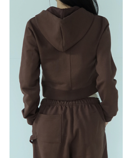 MINA SONG(ミナソン)の「BASIC ZIP UP HOODIE - ESPRESSO(パーカー・レディース・その他・FREE)」の3枚目の写真