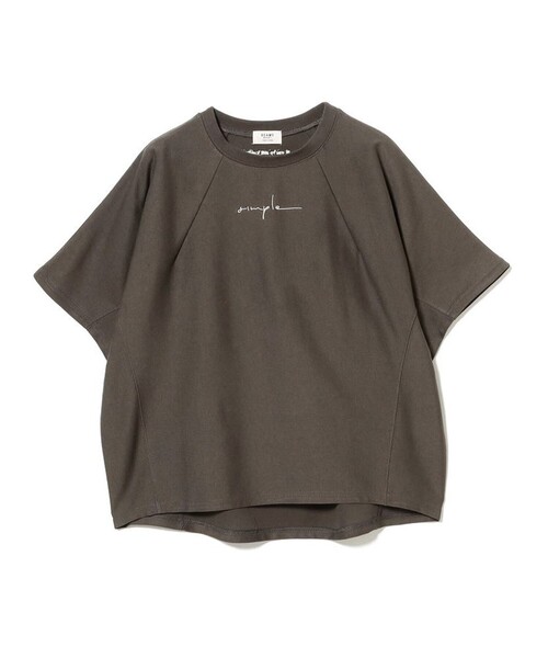 BEAMS HEART(ビームスハート)の「【8/13値下げ】シンプル 刺繍 Tシャツ(Tシャツ/カットソー・レディース・グリーン系その他/ブルー系その他/オフホワイト/チャコールグレー・FREE)」の3枚目の写真