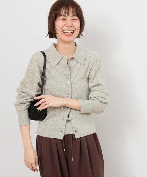 JOURNAL STANDARD relume(ジャーナルスタンダード レリューム)の「ウォッシャブルウール2WAYビスチェ(その他トップス・レディース・ライトグレー/ブラウン・FREE)」の4枚目の写真