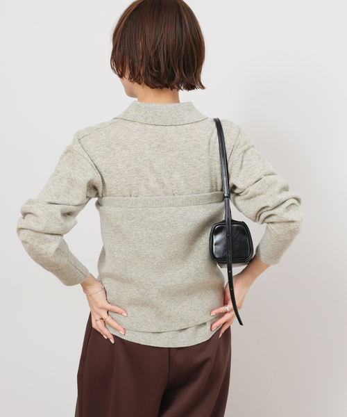 JOURNAL STANDARD relume(ジャーナルスタンダード レリューム)の「ウォッシャブルウール2WAYビスチェ(その他トップス・レディース・ライトグレー/ブラウン・FREE)」の6枚目の写真