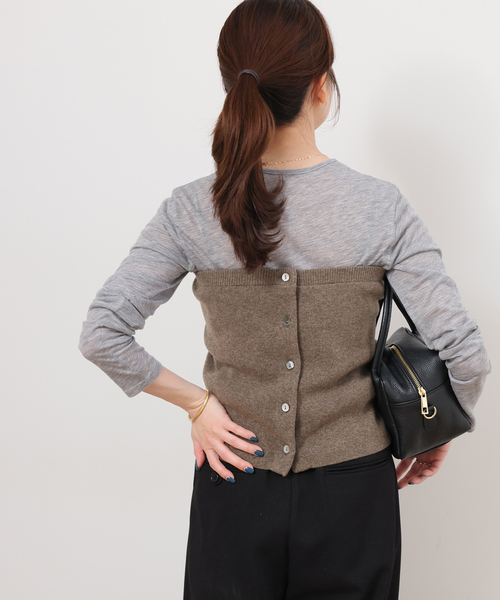 JOURNAL STANDARD relume(ジャーナルスタンダード レリューム)の「ウォッシャブルウール2WAYビスチェ(その他トップス・レディース・ライトグレー/ブラウン・FREE)」の16枚目の写真