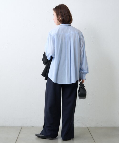 CIAOPANIC TYPY（チャオパニックティピー）の「≪オケージョン対応≫配色パイピングボウタイシャツ（シャツ/ブラウス・レディース・サックスブルー/ホワイト・ONE SIZE）」の18枚目の写真