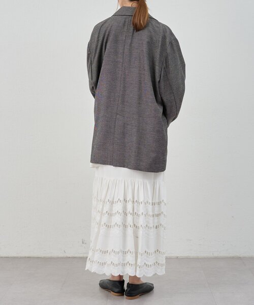 SHENERY（シーナリー）の「スカラップレーススカート（スカート・レディース・ブラック/オフホワイト・36/38）」の5枚目の写真