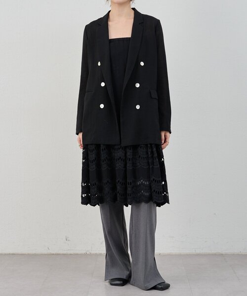 SHENERY（シーナリー）の「スカラップレーススカート（スカート・レディース・ブラック/オフホワイト・36/38）」の13枚目の写真