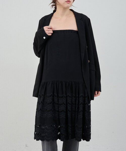 SHENERY（シーナリー）の「スカラップレーススカート（スカート・レディース・ブラック/オフホワイト・36/38）」の17枚目の写真