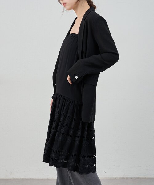 SHENERY（シーナリー）の「スカラップレーススカート（スカート・レディース・ブラック/オフホワイト・36/38）」の18枚目の写真