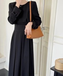 emi+（エミプラス）の「ウエストタックロングワンピース（ワンピース）」