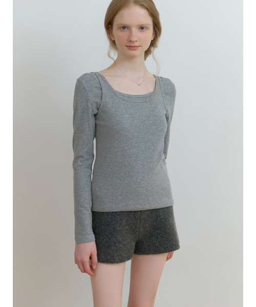 RE_L(リエル)の「Sou layered t-shirt_2piece (gray)(Tシャツ/カットソー・レディース・その他・FREE)」の3枚目の写真