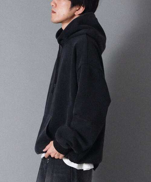 CRAFT STANDARD BOUTIQUE（クラフトスタンダードブティック）の「スノーウォッシュボンディング裏毛バックロゴパーカー（スウェット・メンズ・ブラック/グレイッシュベージュ/ブラウン・M/L/XL）」の9枚目の写真