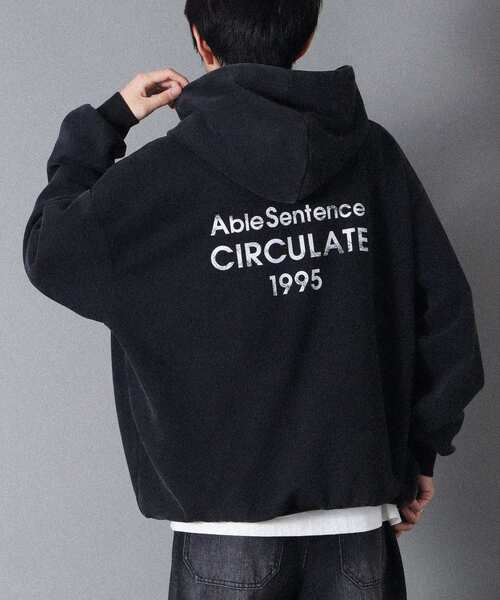 CRAFT STANDARD BOUTIQUE（クラフトスタンダードブティック）の「スノーウォッシュボンディング裏毛バックロゴパーカー（スウェット・メンズ・ブラック/グレイッシュベージュ/ブラウン・M/L/XL）」の8枚目の写真