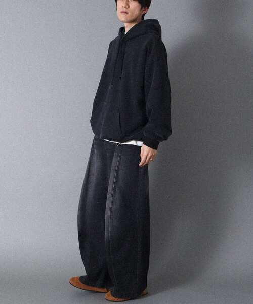 CRAFT STANDARD BOUTIQUE（クラフトスタンダードブティック）の「スノーウォッシュボンディング裏毛バックロゴパーカー（スウェット・メンズ・ブラック/グレイッシュベージュ/ブラウン・M/L/XL）」の6枚目の写真