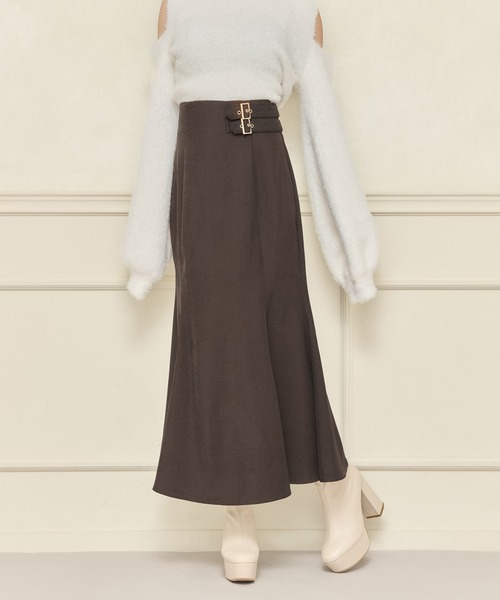 apres jour(アプレジュール)の「ダブルベルトマーメイドスカート(スカート・レディース・アイボリー/ブラック/ダークブラウン・SMALL/MEDIUM/X-LARGE)」の1枚目の写真