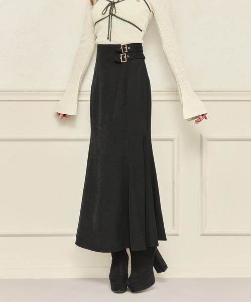 apres jour(アプレジュール)の「ダブルベルトマーメイドスカート(スカート・レディース・アイボリー/ブラック/ダークブラウン・SMALL/MEDIUM/X-LARGE)」の4枚目の写真