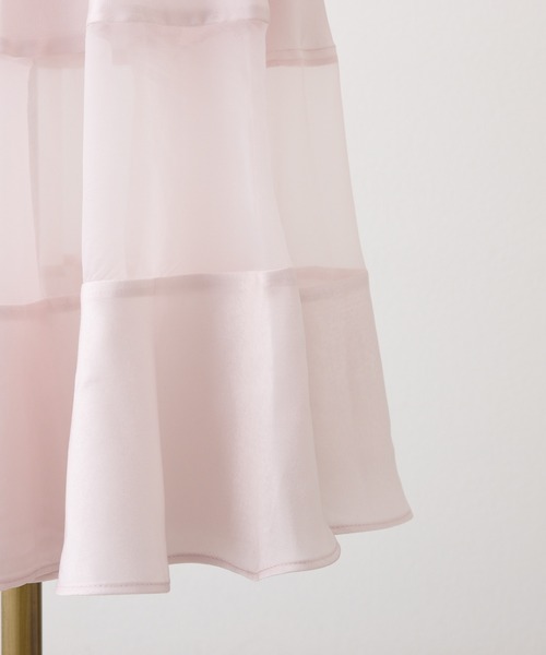 Seemi. byNICECLAUP（ シーミーバイナイスクラップ）の「【Seemi.】ティアードロングスカート（スカート・レディース・ピンク/ミント/アイボリー・FREE）」の6枚目の写真