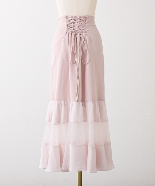 Seemi. byNICECLAUP（ シーミーバイナイスクラップ）の「【Seemi.】ティアードロングスカート（スカート・レディース・ピンク/ミント/アイボリー・FREE）」の8枚目の写真
