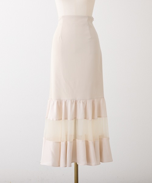 Seemi. byNICECLAUP（ シーミーバイナイスクラップ）の「【Seemi.】ティアードロングスカート（スカート・レディース・ピンク/ミント/アイボリー・FREE）」の15枚目の写真