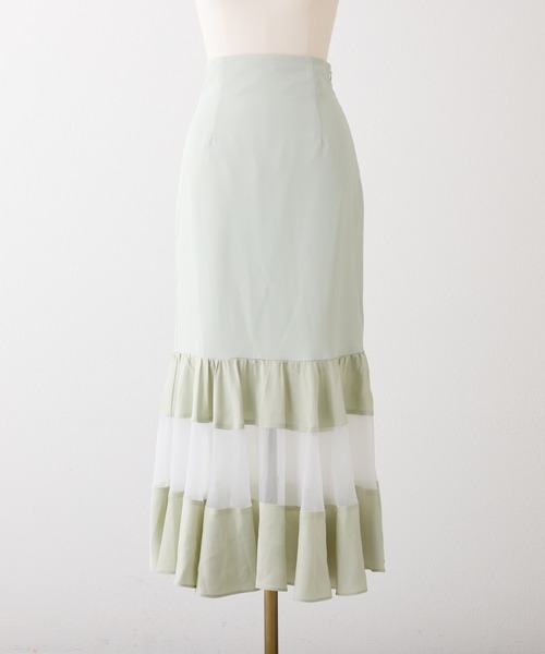 Seemi. byNICECLAUP（ シーミーバイナイスクラップ）の「【Seemi.】ティアードロングスカート（スカート・レディース・ピンク/ミント/アイボリー・FREE）」の16枚目の写真