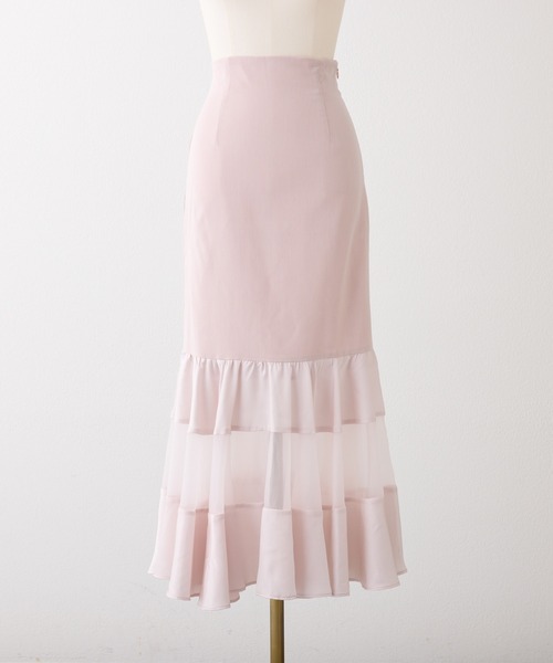 Seemi. byNICECLAUP（ シーミーバイナイスクラップ）の「【Seemi.】ティアードロングスカート（スカート・レディース・ピンク/ミント/アイボリー・FREE）」の17枚目の写真