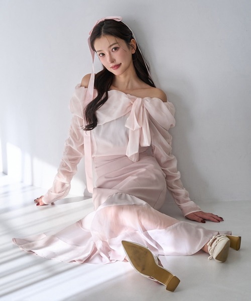 Seemi. byNICECLAUP（ シーミーバイナイスクラップ）の「【Seemi.】ティアードロングスカート（スカート・レディース・ピンク/ミント/アイボリー・FREE）」の22枚目の写真