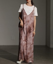 Sawa a la mode（サワアラモード）の「マーブルプリントチュールキャミワンピース（ジャンパースカート）」