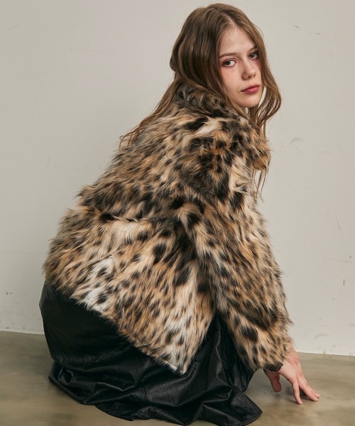Clum(クルム)の「レオパードエコファーブルゾン(その他アウター・レディース・ベージュ系・SMALL/MEDIUM)」の1枚目の写真