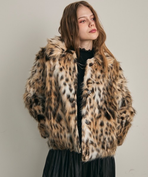 Clum(クルム)の「レオパードエコファーブルゾン(その他アウター・レディース・ベージュ系・SMALL/MEDIUM)」の5枚目の写真