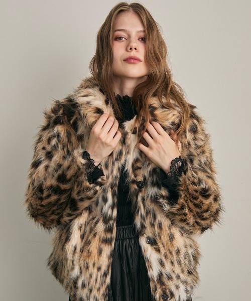 Clum(クルム)の「レオパードエコファーブルゾン(その他アウター・レディース・ベージュ系・SMALL/MEDIUM)」の8枚目の写真