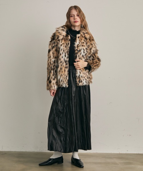 Clum(クルム)の「レオパードエコファーブルゾン(その他アウター・レディース・ベージュ系・SMALL/MEDIUM)」の15枚目の写真