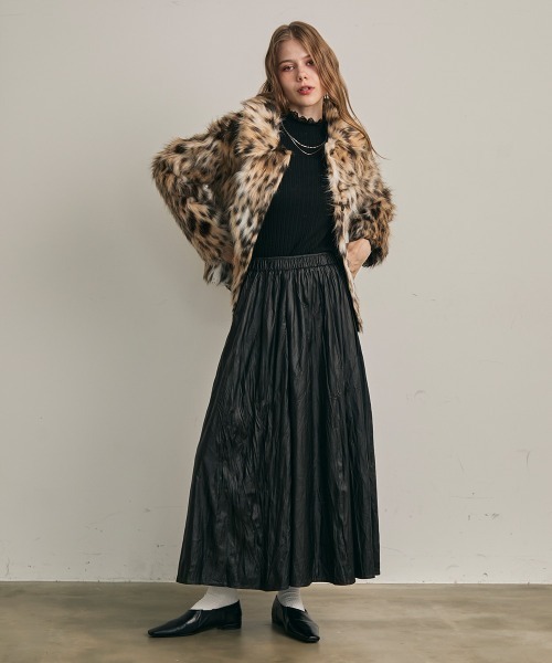 Clum(クルム)の「レオパードエコファーブルゾン(その他アウター・レディース・ベージュ系・SMALL/MEDIUM)」の16枚目の写真
