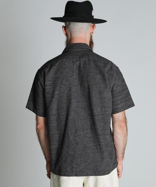 schott(ショット)の「Schott/ショット/MIX SHARK COLLAR SS SHIRT/ミックス シャークカラー 半袖シャツ(シャツ/ブラウス・メンズ・ブラック/ブラウン・2XL/XL/L/M)」の5枚目の写真