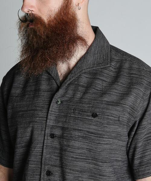 schott(ショット)の「Schott/ショット/MIX SHARK COLLAR SS SHIRT/ミックス シャークカラー 半袖シャツ(シャツ/ブラウス・メンズ・ブラック/ブラウン・2XL/XL/L/M)」の6枚目の写真