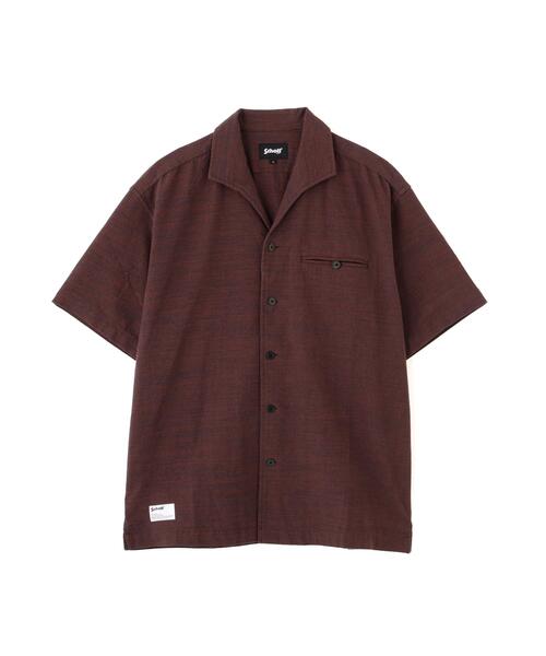 schott(ショット)の「Schott/ショット/MIX SHARK COLLAR SS SHIRT/ミックス シャークカラー 半袖シャツ(シャツ/ブラウス・メンズ・ブラック/ブラウン・2XL/XL/L/M)」の13枚目の写真