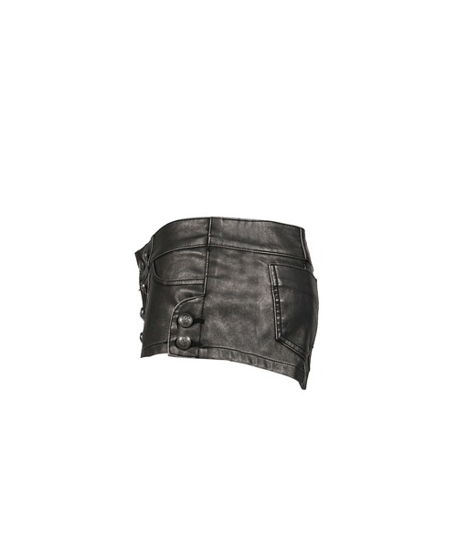 Jaded London(ジェイデッドロンドン)の「PU MILITARY HOTPANTS(その他パンツ・レディース・ブラック・25/26)」の3枚目の写真