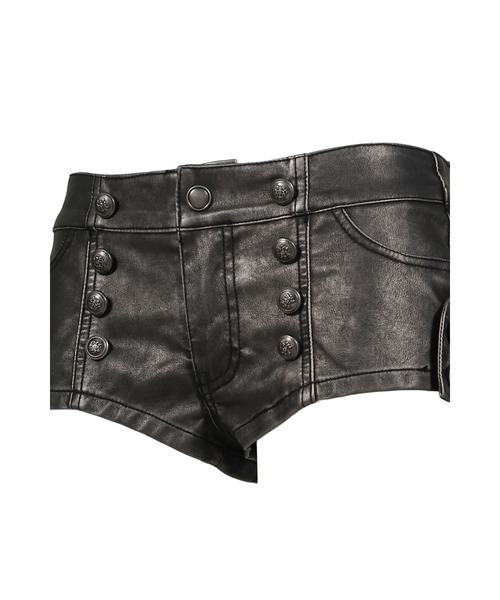 Jaded London(ジェイデッドロンドン)の「PU MILITARY HOTPANTS(その他パンツ・レディース・ブラック・25/26)」の4枚目の写真