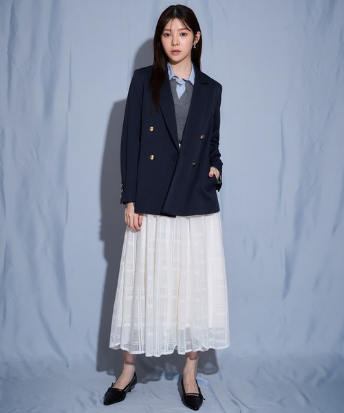 NOELA（ノエラ）の「ダブルブレストジャケット（テーラードジャケット・レディース・ネイビー/ベージュ・S/M）」の13枚目の写真