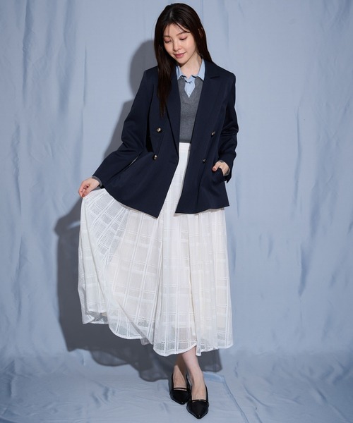 NOELA（ノエラ）の「ダブルブレストジャケット（テーラードジャケット・レディース・ネイビー/ベージュ・S/M）」の10枚目の写真