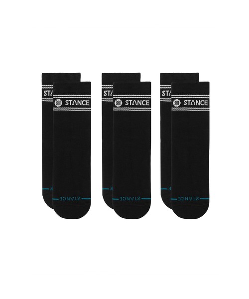 STANCE（スタンス）の「【STANCE/スタンス】VITAL QUARTER 3 PACK / ギフトにも最適！  3Pパックソックス（3足組）（ソックス/靴下・メンズ・ブラック・LARGE）」の2枚目の写真