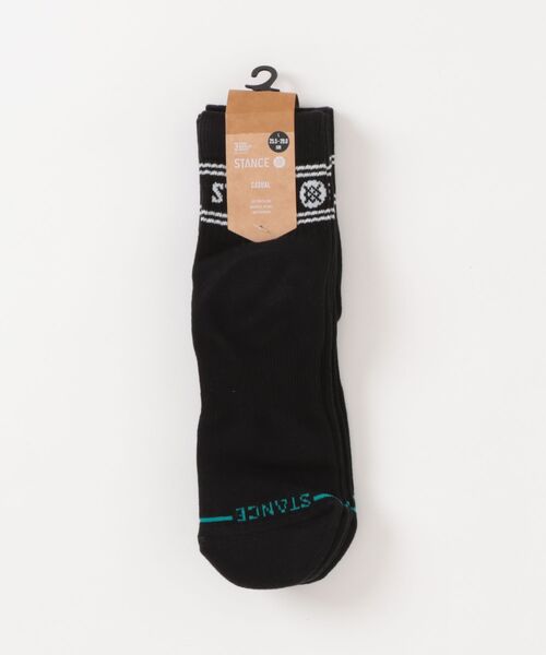 STANCE（スタンス）の「【STANCE/スタンス】VITAL QUARTER 3 PACK / ギフトにも最適！  3Pパックソックス（3足組）（ソックス/靴下・メンズ・ブラック・LARGE）」の3枚目の写真