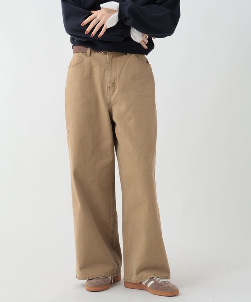 GEORGE'S(ジョージズ)の「リメイク風ワイドデニム(デニムパンツ・レディース・ベージュ/ブルー・SMALL/MEDIUM)」の7枚目の写真