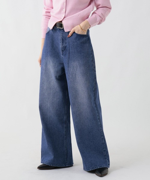 GEORGE'S(ジョージズ)の「リメイク風ワイドデニム(デニムパンツ・レディース・ベージュ/ブルー・SMALL/MEDIUM)」の16枚目の写真