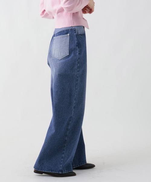 GEORGE'S(ジョージズ)の「リメイク風ワイドデニム(デニムパンツ・レディース・ベージュ/ブルー・SMALL/MEDIUM)」の20枚目の写真